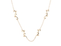 18kt yellow gold 18 inch Ivy chain with .24 cts diamonds.  Available in white, yellow, or rose gold.
