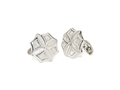 Rhodium plated sterling silver Maltese cross cufflinks.
