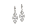 18kt white gold Gothic earring with 1.31 cts white sapphire and .90 cts diamonds. Available in white, yellow, or rose gold.
