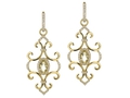 18kt yellow gold Catherine Earring with lemon quartz and .68 cts diamonds. Available in white, yellow, or rose gold.
