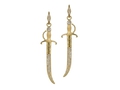 18kt yellow gold Sword earrings with .76 cts diamonds. Available in white, yellow, or rose gold.
