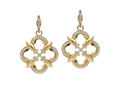 18kt yellow gold Large Coat of Arms earring with .98 cts diamonds. Available in white, yellow, or rose gold.
