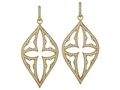 18kt yellow gold Crest earring with 3.5 cts diamonds. Available in white, yellow, or rose gold.
