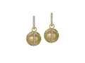 18kt yellow gold Orb earring with 1.0 ct diamonds. Available in white, yellow, or rose gold.
