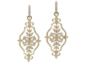 18kt yellow gold Provence earring with .70 cts diamonds. Available in white, yellow, or rose gold.
