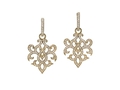 18kt yellow gold pave Monaco earring with 1.0 cts diamonds. Available in white, yellow, or rose gold.
