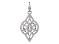 18kt white gold Venetian pendant with white topaz and .58 cts diamonds. Available in white, yellow, or rose gold.
