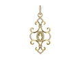 18kt yellow gold Catherine Pendant with lemon quartz and 0.34 cts diamonds. Available in white, yellow, or rose gold.

