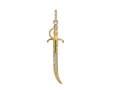 18kt yellow gold Sword pendant with .36 cts diamonds. Available in white, yellow, or rose gold.
