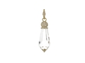 18kt yellow gold Amulet with white topaz and 0.7 cts diamonds. Available in white, yellow, or rose gold.
