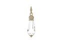 18kt yellow gold Amulet with white topaz and 0.7 cts diamonds. Available in white, yellow, or rose gold.

