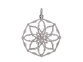 18kt white gold Rose Window pendant with 2.46 cts diamonds. Available in white, yellow, or rose gold.
