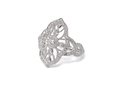 18kt white gold Baroque ring with .68 cts diamonds. Available in white, yellow, or rose gold.